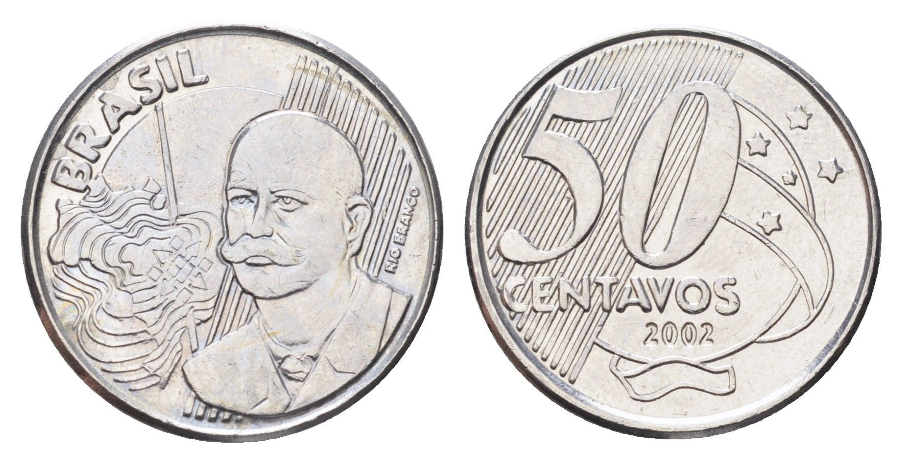 Бразилия 50 сентаво 2002 KM 651a нержавеющая сталь 4706-443
