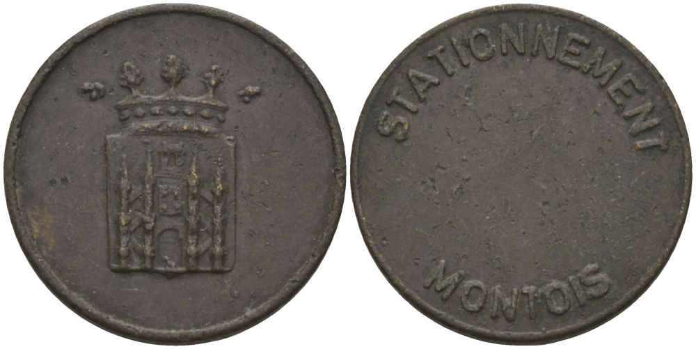 ГИБРАЛТАР ЖЕТОН ND STATIONNEMENT MONTOIS, ДИАМЕТР 19 ММ. медь 99-521