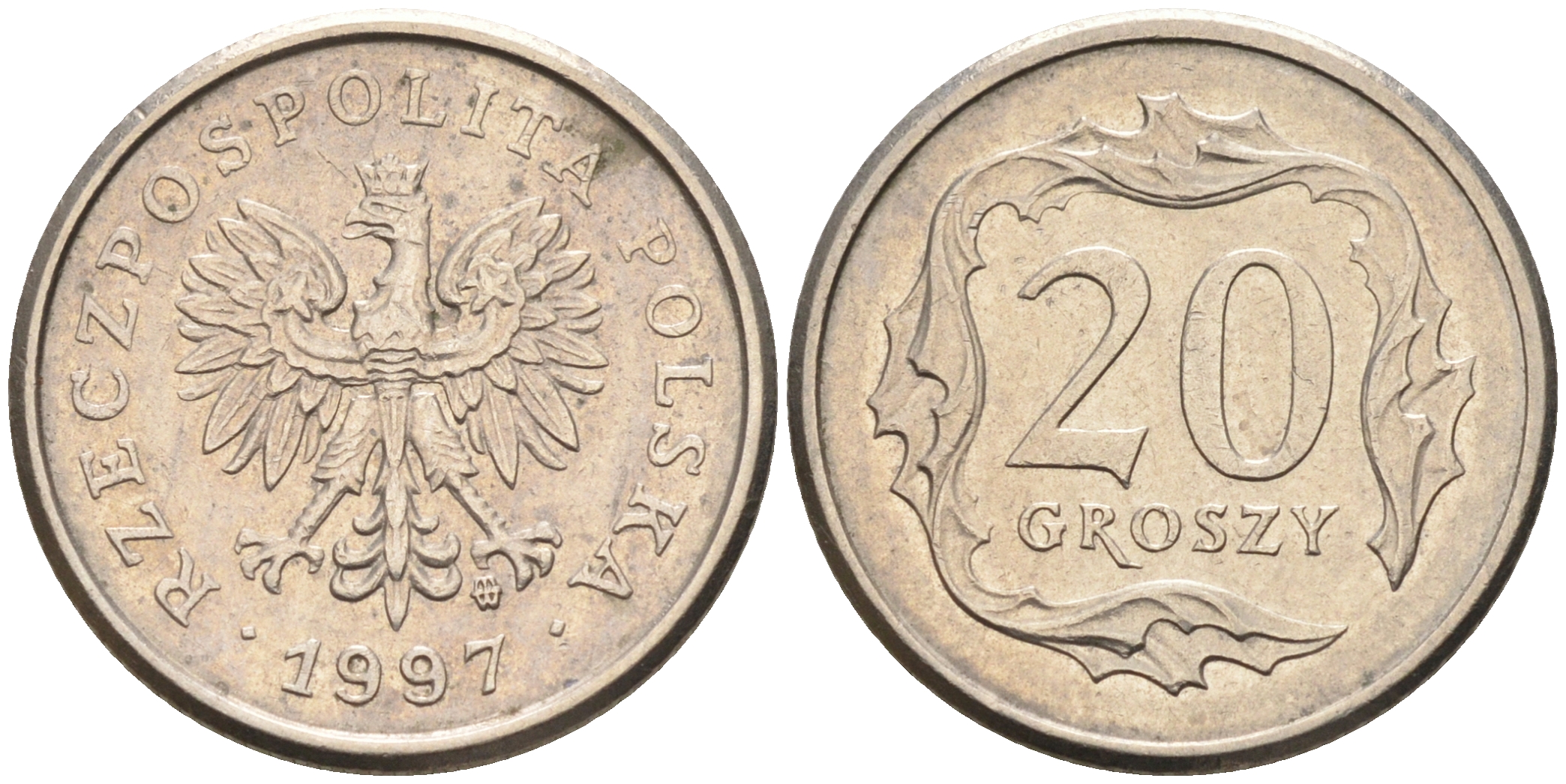 Польша 20 грошей 1997 MW KM 280 медно-никель    4174-725