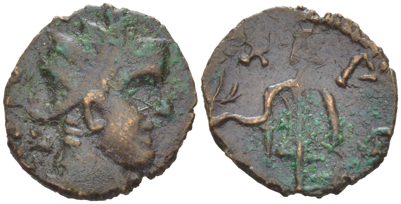 Римская Империя, императоры в Галлии антониниан 273 - 274 Тетрик II, локальная чеканка в Галлии RIC биллон 1073-24-94