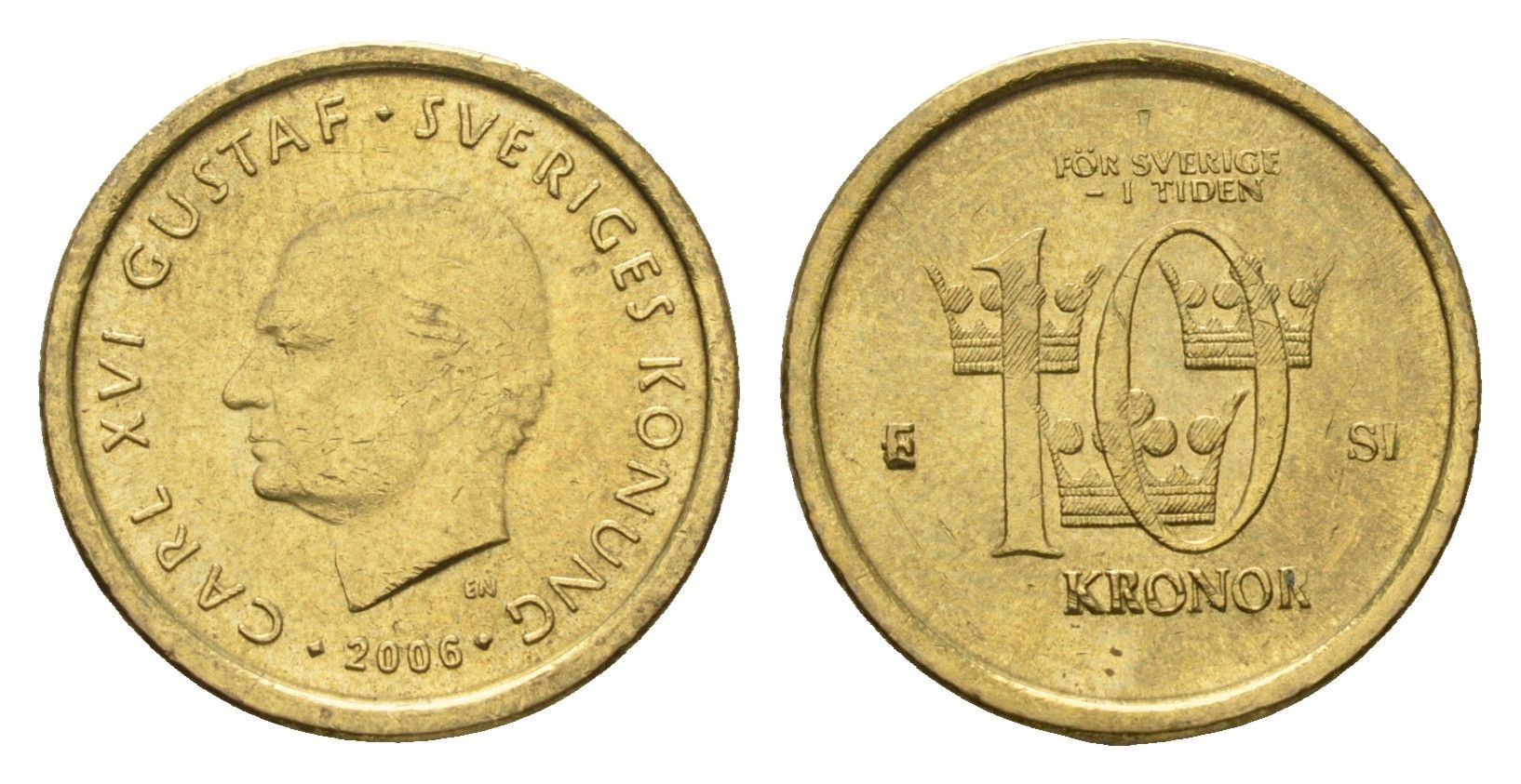 Швеция 10 крон 2006 Карл XVI Густав (1973-) KM 895 нордик 4656-312