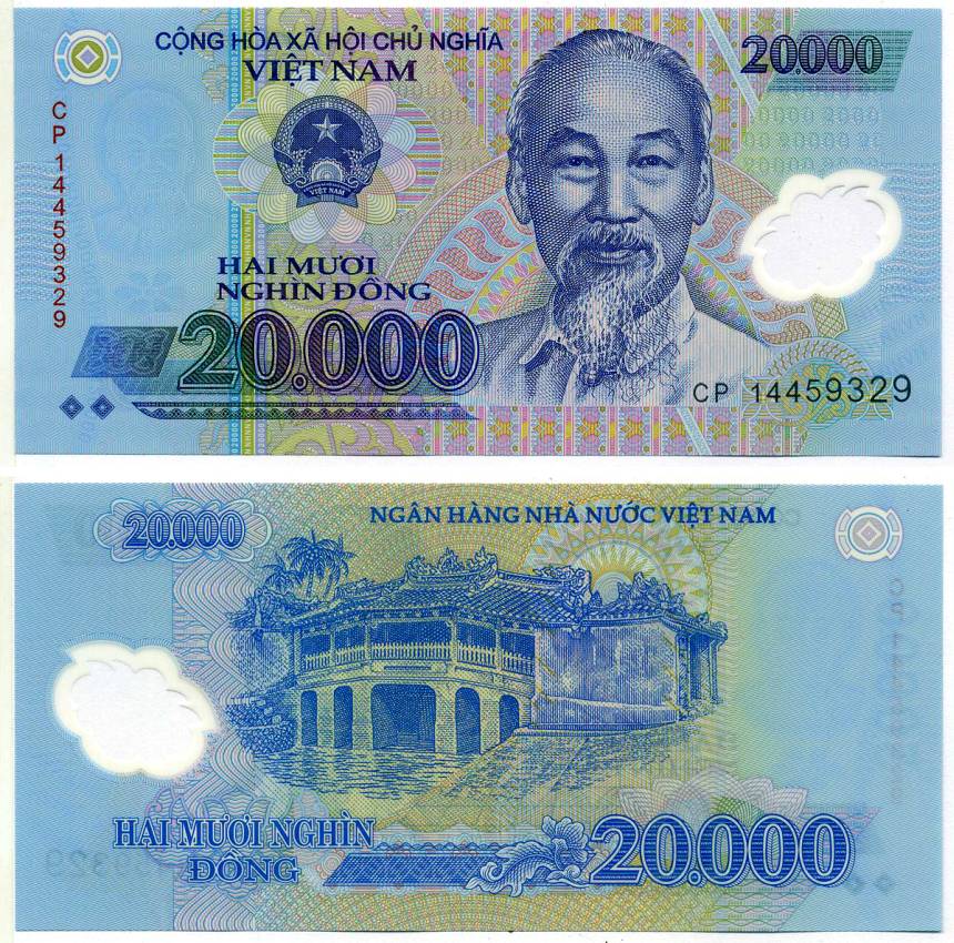ВЬЕТНАМ 20000 ДОНГОВ 2014 ХО ШИ МИН Pick 120f пластик UNC (ПРЕСС) 8615-56-1-1