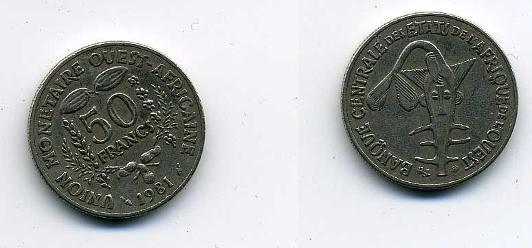 ЗАПАДНО-АФРИКАНСКИЕ ШТАТЫ 50 ФРАНКОВ 1981 36-857