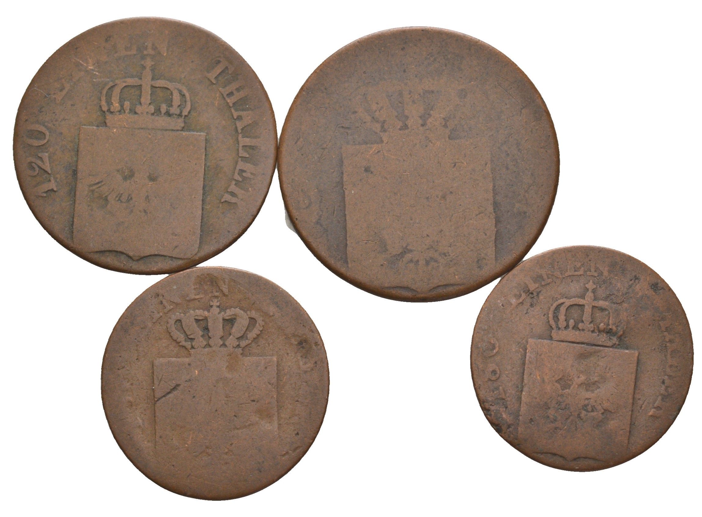 Пруссия лот из 4 монет 4657-855-857