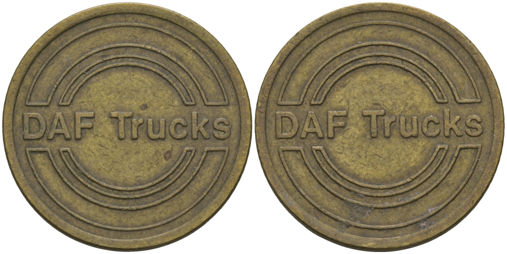 ШВЕЦИЯ ЖЕТОН ND DAF TRUCKS, ДИАМЕТР 23 ММ. латунь 98-916