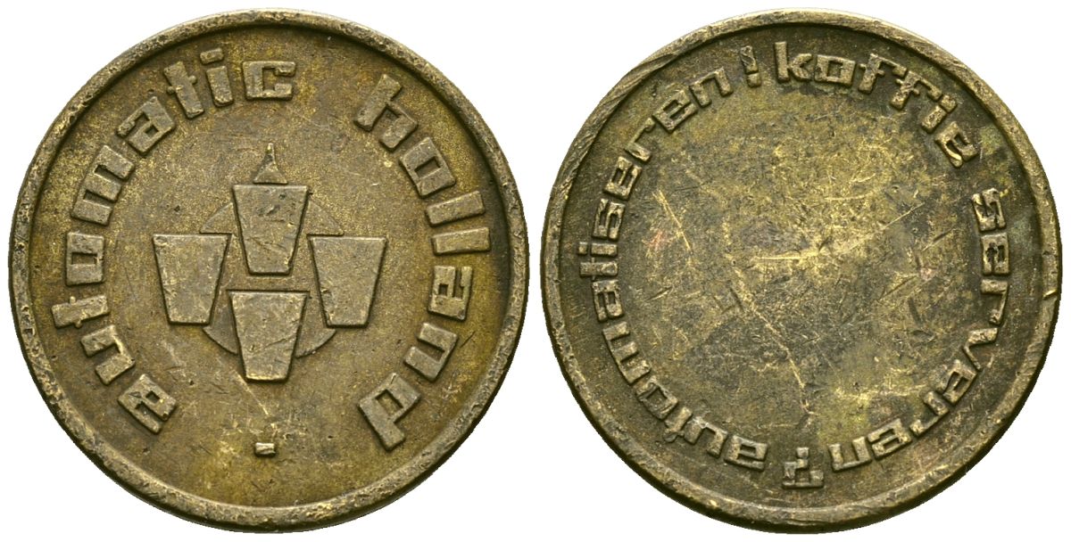 Нидерланды жетон ND жетон кофемашины - Douwe Egberts латунь 4167-424