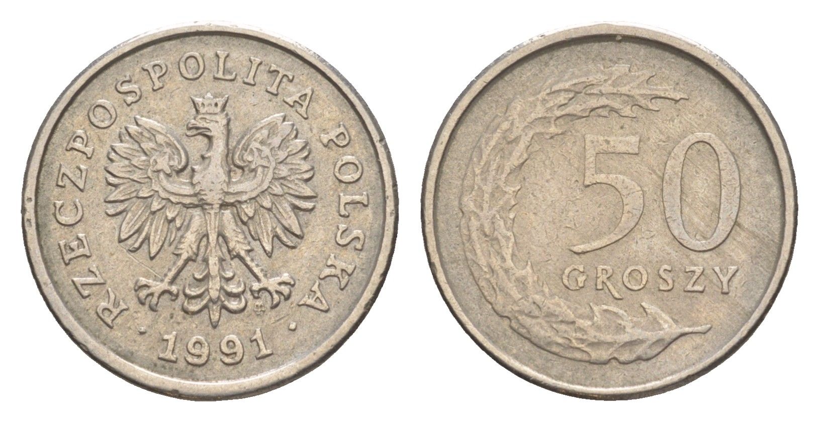 Польша 50 грошей 1991 Y 281 медно-никель 4381-921