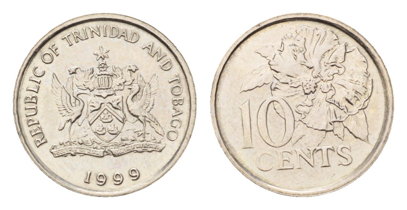 Тринидад и Тобаго 10 центов 1999 KM 31 медно-никель UNC 4689-1223