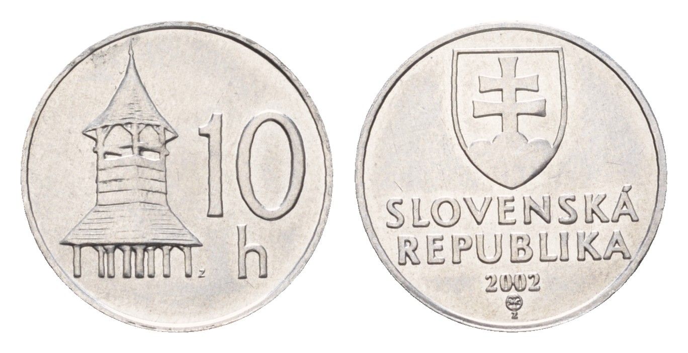 Словакия 10 геллеров 2002 KM 17 алюминий UNC 4682-955