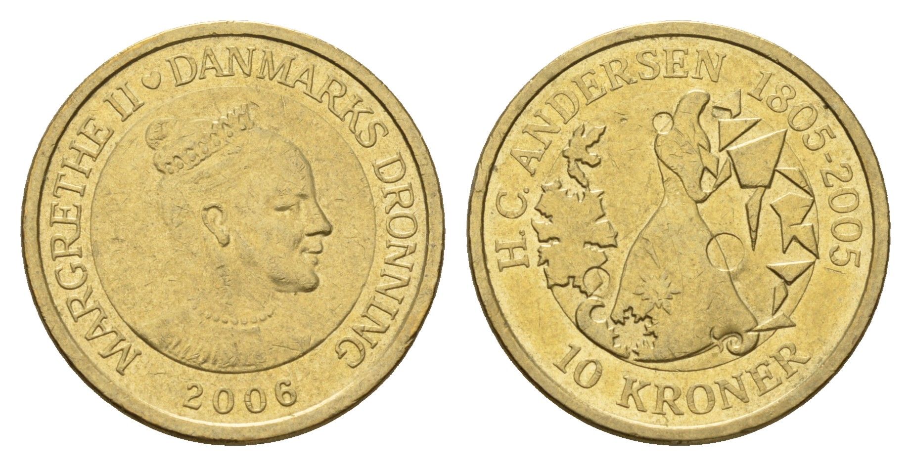 Дания 10 крон 2006 Сказка - Снежная королева KM 914 алюминиевая бронза 119-1116