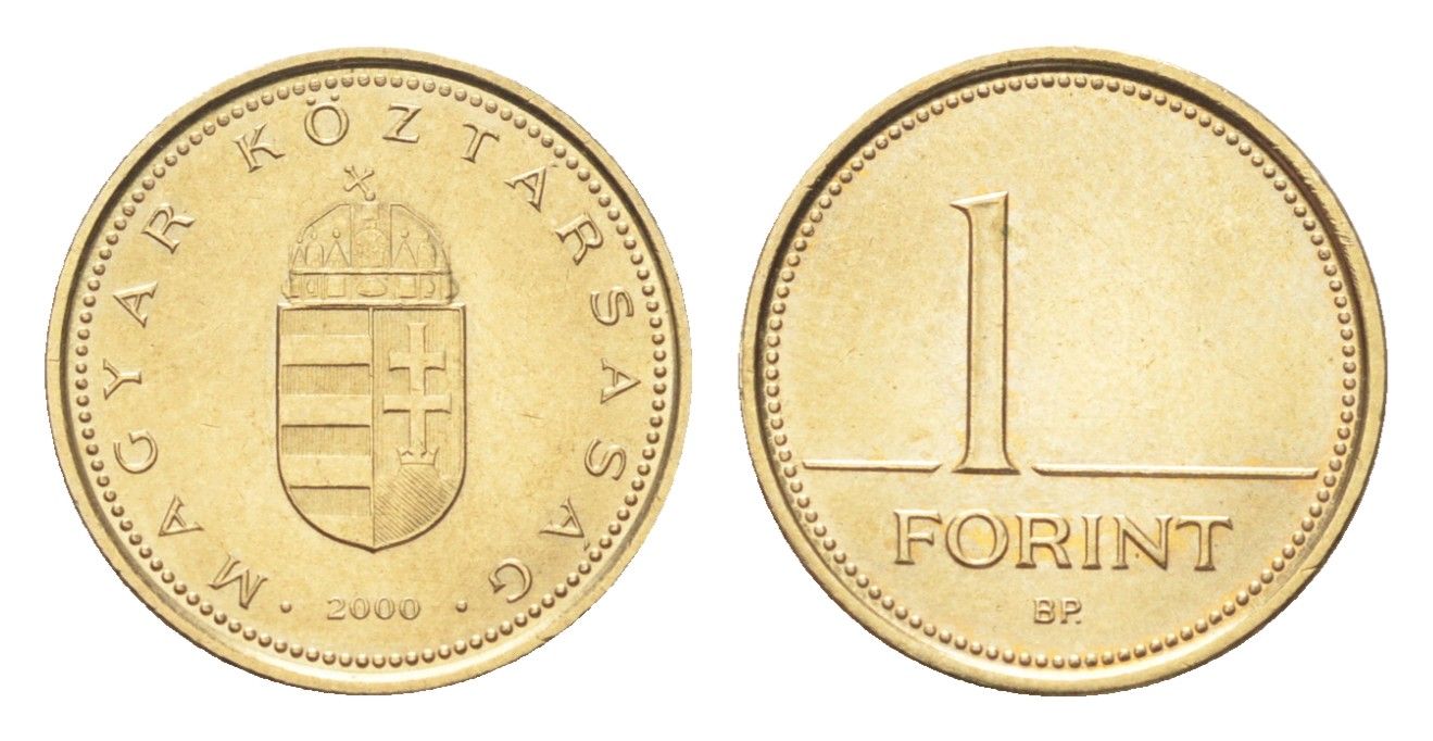 Венгрия 1 форинт 2000 KM 692 никель латунь UNC 4705-1151