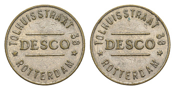 Нидерланды, Роттердам жетон DESCO ND диаметр 20 мм, вес 4,2 гр медно-никель 4649-623
