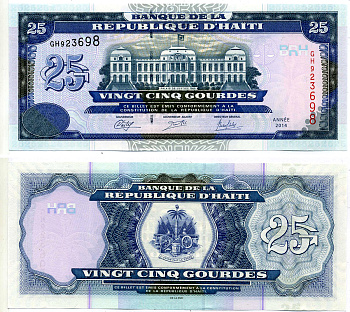 Гаити 25 гурд 2014 TDLR Pick 266e бумага UNC (пресс) 2197-28-1-1