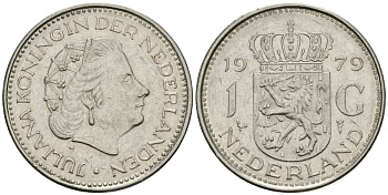Нидерланды 1 гульден 1979 Юлиана (1948-1980) KM 184a никель 4579-551