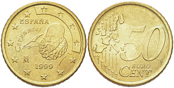Испания 50 евроцентов 1999 KM 1045 нордик UNC 4126-1211