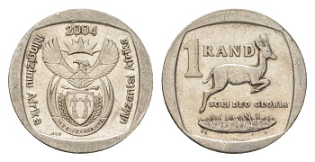 ЮАР 1 ранд 2004 KM 333 медь плакированная никелем 4627-417