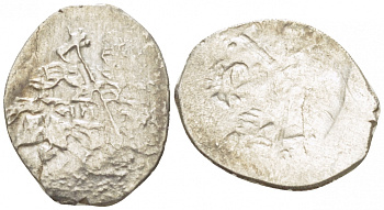 АЛЕКСЕЙ МИХАЙЛОВИЧ 1 КОПЕЙКА XVII ВЕК залипушка???? серебро 261-529