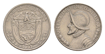 Панама 1/10 бальбоа (10 сентесимо) 1993 KM 10 медь плакированная медно-никелем 4644-168