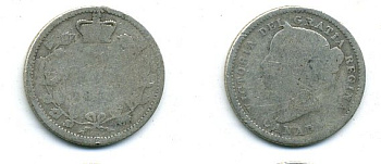 КАНАДА 10 ЦЕНТОВ ND ВИКТОРИЯ серебро 46-1035