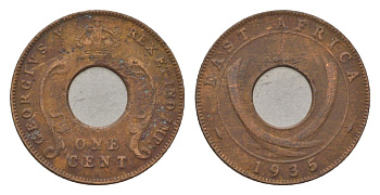 Британская Восточная Африка 1 цент 1935 Георг V (1910-1936) KM 22 бронза 4627-142