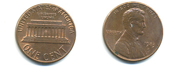 США 1 ЦЕНТ 1983 D, ЛИНКОЛЬН KM 201b цинк плакированный медью 179-362