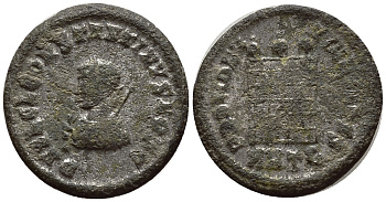 Римская Империя нуммий 317 Константин II цезарь PROVIDENTIAE CAESS Гераклея Very fine RIC 20 бронза, СЕРЕБРЕНИЕ 270-122