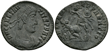 Римская Империя центенионалий 354 - 355 Констанций II FEL TEMP REPARATIO Сисция Good Very fine (C3) RIC 350 бронза 1073-3-4-3