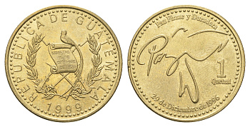 Гватемала 1 кетсаль 1999 KM 284 никель латунь UNC 4667-621