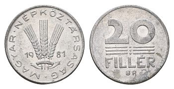 Венгрия 20 филлеров 1981 KM 573 алюминий 4669-1159
