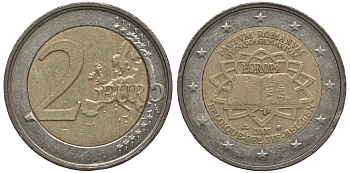 БЕЛЬГИЯ 2 ЕВРО 2007 50 ЛЕТ РИМСКОМУ ДОГОВОРУ KM 247 биметалл 4384-1243