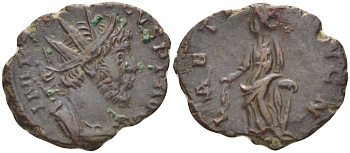 Римская Империя (императоры в Галлии) антониниан 272 - 273 Тетрик I. LAETITIA AVG N, Летиция, персонификация Радости, Колония Агриппины, Good Very fine RIC 90 биллон 1073-13-95