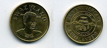 СВАЗИЛЕНД 5 ЭМАЛАНГЕНИ 1999 25 ЛЕТ 36-556