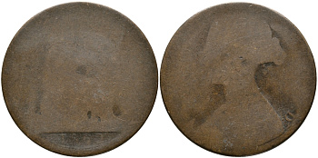 Великобритания 1 пенни 1862 Виктория (1837-1901) KM 749.2, Spink 3954 бронза 32-215