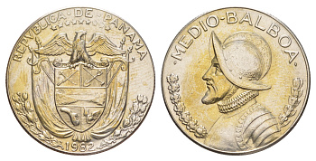 Панама 1/2 бальбоа (50 сентесимо) 1982 KM 12b медь плакированная медно-никелем 4645-111