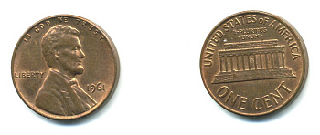 США 1 цент 1961 Авраам Линкольн KM 201 медь цинк 54-145