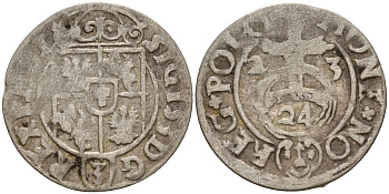 Польша 3 полкера (3 полторака - 1 крейцер) 1623 Сигизмунд III Ваза (1587-1632) Gorecki B.23 серебро 4160-122