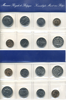 Бельгия набор из 8 монет 1979 BELGIE-BELGIQUE, в запайке KM SS 15   UNC  1-5-2-25