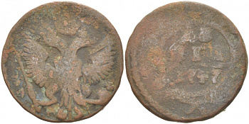 Россия деньга 1747 Елизавета (1741-1762) Биткин 357 медь 4541-216