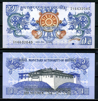 Бутан 1 нгултрум 2006 Pick 27а бумага UNC (пресс) 00-00