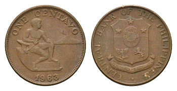 Филиппины 1 сентаво 1963 KM 186 бронза 4567-637