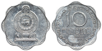 Шри-Ланка 10 центов 1978 KM 140 a алюминий 4118-836