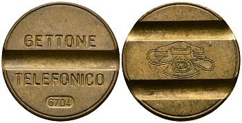 Италия жетон ND телефонный жетон латунь 4135-922
