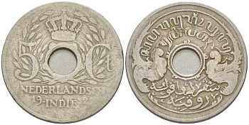 Нидерландская Восточная Индия 5 центов 1922 Вильгельмина I KM 313 медно-никель 4390-1044