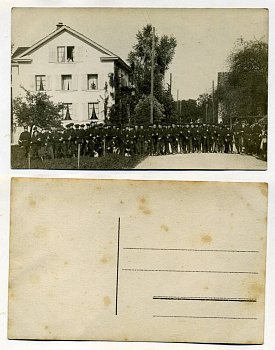 ШВЕЙЦАРИЯ ОТКРЫТКА ND I-АЯ МИРОВАЯ ВОЙНА, ГРУППОВОЕ ФОТО СОЛДАТ бумага 153-24-12