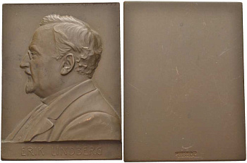 ШВЕЦИЯ ПЛАКЕТКА 1923 ЭРИК ЛИНДБЕРГ (1873-1966) ШВЕДСКИЙ МЕДАЛЬЕР, СКУЛЬПТОР, SPORRONG@Co , РАЗМЕР 55,5Х42 ММ., ВЕС 63 ГР., МЕДАЛЬЕР TORE STRINDBERG бронза 1084-1-23