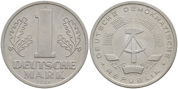 ГДР 1 марка 1956 A KM 13 алюминий 4143-817