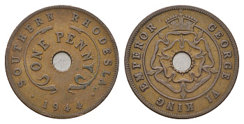 Южная Родезия 1 пенни 1944 KM 8a бронза 4678-844