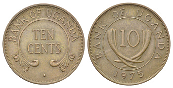Уганда 10 центов 1975 KM 2 бронза 4700-921