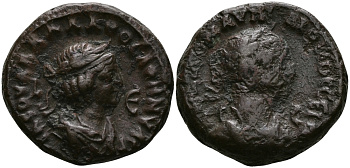 Римская Империя, Провинция Египет тетрадрахма 271 - 272 Аврелиан и Вабаллат, Александрия Good Very fine Kamp/Gansch 74.22 биллон 1073-9-95