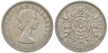 Великобритания 2 шиллинга (флорин) 1962 Елизавета II (1952-2022) KM 906, Spink 4146 медно-никель 51-2736